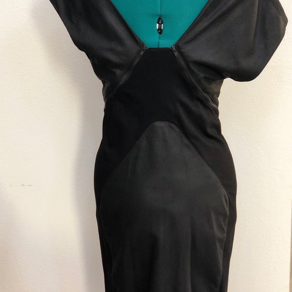 Helmut Lang Paper Leather Black Dress - Picture 3 of 9